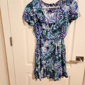 Blue Island Purple and Blue Floral Dress